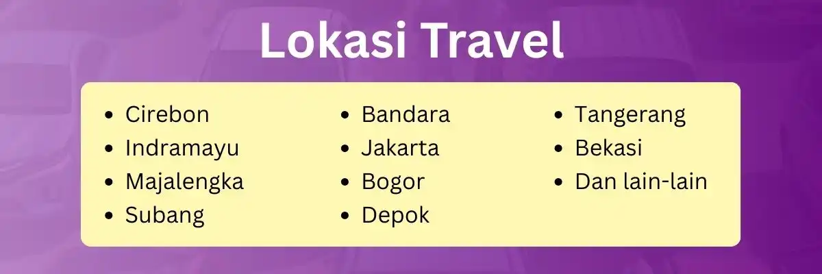 Lokasi travel lengkap
